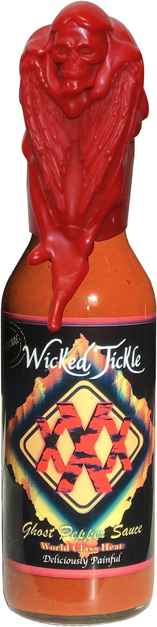 Ghost Pepper Hot Sauce Wicked Tickle XXX Chipotle Extra Hot World's Hottest Hot Sauce Gift Wax Sealed Wings