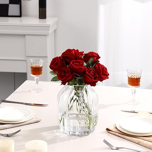 Miniatura 5 de Jarrones de cristal para centros de mesa, jarrones de flores para centros de mesa de boda, jarrones de vidrio transparente para flores, jarrones