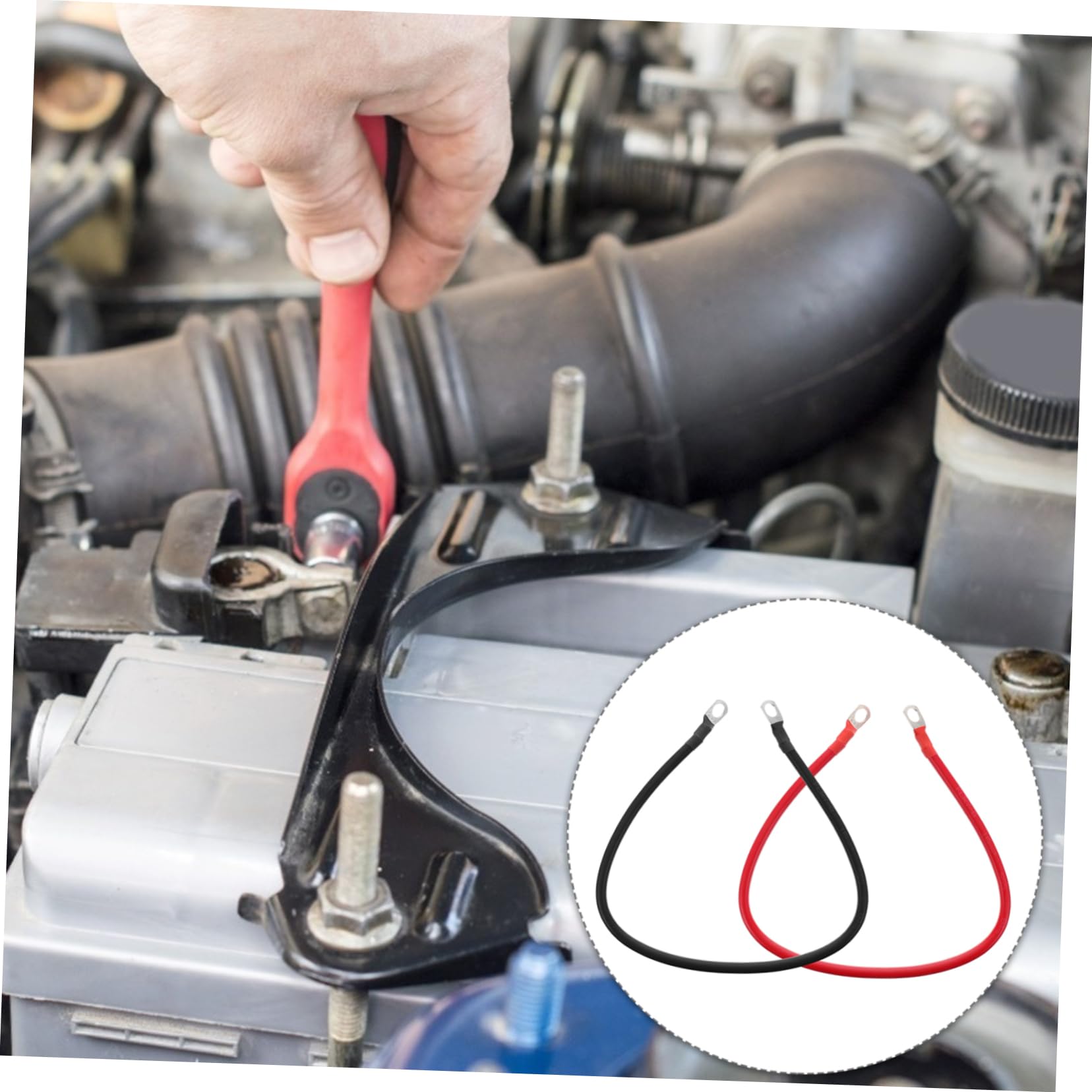 2 Câbles De Batterie 25mm2 Câble De Batterie 1m,Cuivre Pur Et Batterie Bornes De Batterie Connecteurs De Batterie Pour Onduleur Moto Voiture Bateau Energie Solaire 85250270