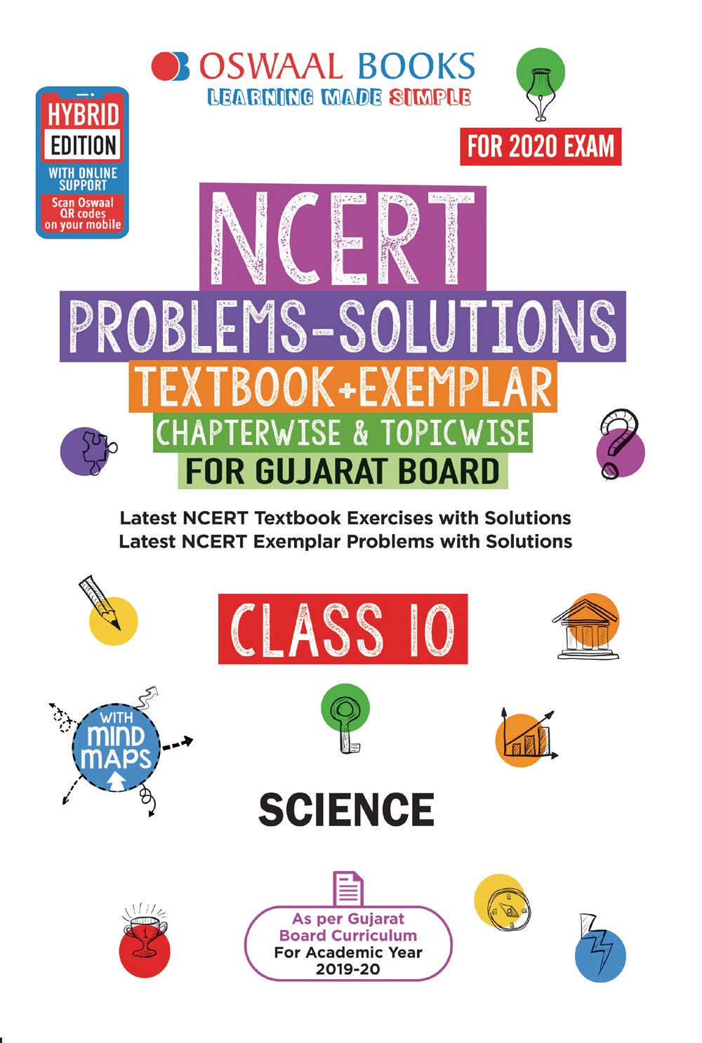 Oswaal Gujarat GSEB NCERT Solutions (Textbook + Exemplar) Class 10 Science (For March 2020 Exam) Old Book