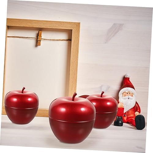 Miniatura 6 de 10 unidades de latas de manzana para dulces, tarros de almacenamiento con tapas, recipientes de alimentos con tapas, contenedor con tapa,