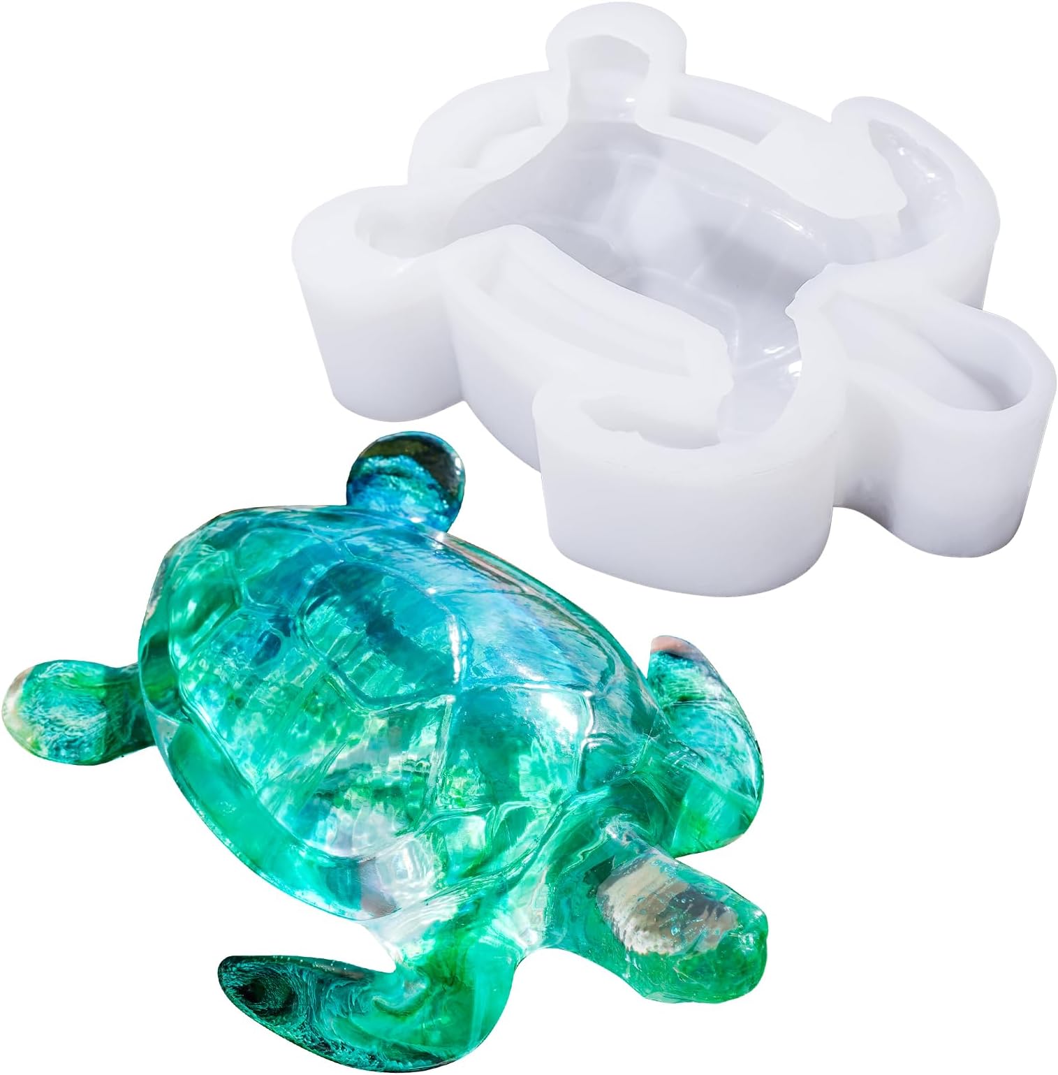 LET'S RESIN Turtle Shape Resin Moulds, 3D Animal Silicone Moulds for Epoxy Resin, Large Sea Turtle Marine Art Silicone Resin Moulds for Resin Craft, Home Decor