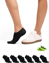 DANISH ENDURANCE Pinkies in Bamboo, No Show Socks, 6 Pack