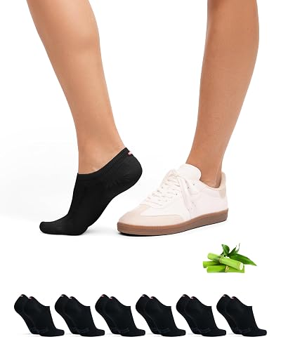 DANISH ENDURANCE Pinkies en Bambú, Transpirables, Calcetines Invisibles para Verano Mujer y Hombre, 6 Pack - Chollo en Moda