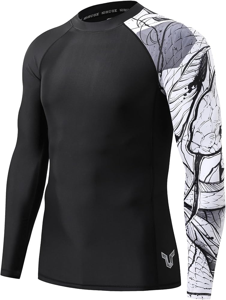 Amazon.com: HUGE SPORTS Men's Long Sleeve Rash Guard UPF 50+ UV