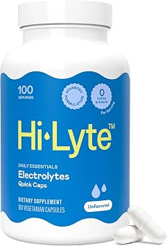 Hi-Lyte Daily Essentials Electrolyte Capsules, Unflavored, 100 Count