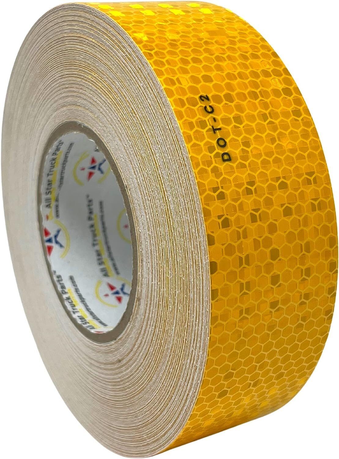DOT Ruban réfléchissant DOT-C2 - Rouleau commercial - 5,1 cm x 4,5 m - Pour voiture, camion, bateau, remorque - Semi (jaune/orange)