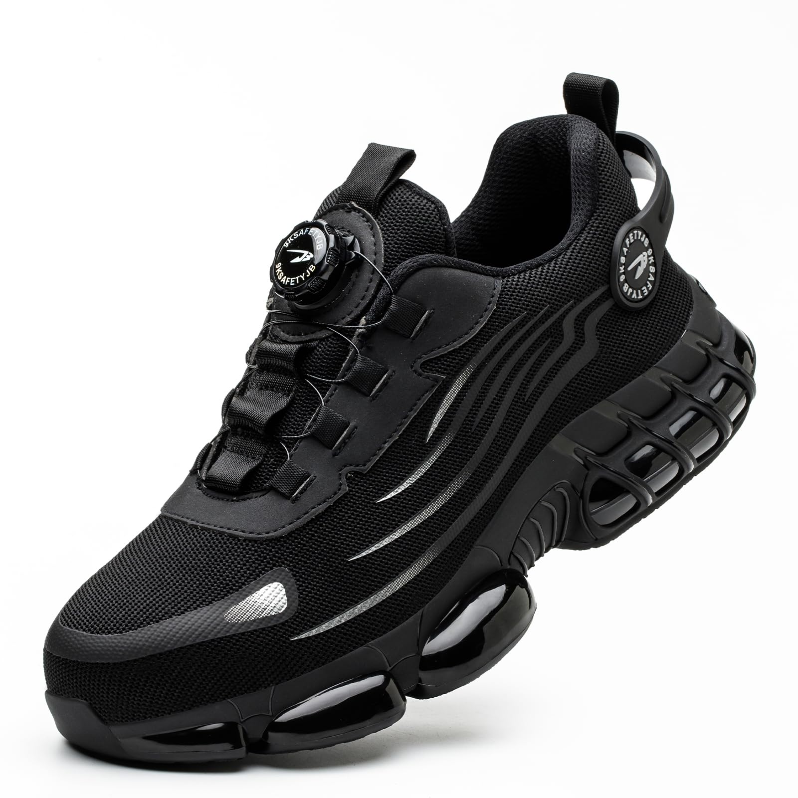 Gugifcto Scarpe Antinfortunistiche Uomo Donna Moda Sneakers Antiscivolo Leggere Traspiranti Rilascio Comode Rapido Scarpe Sicurezza con Punta in Acciaio 36-48 EU