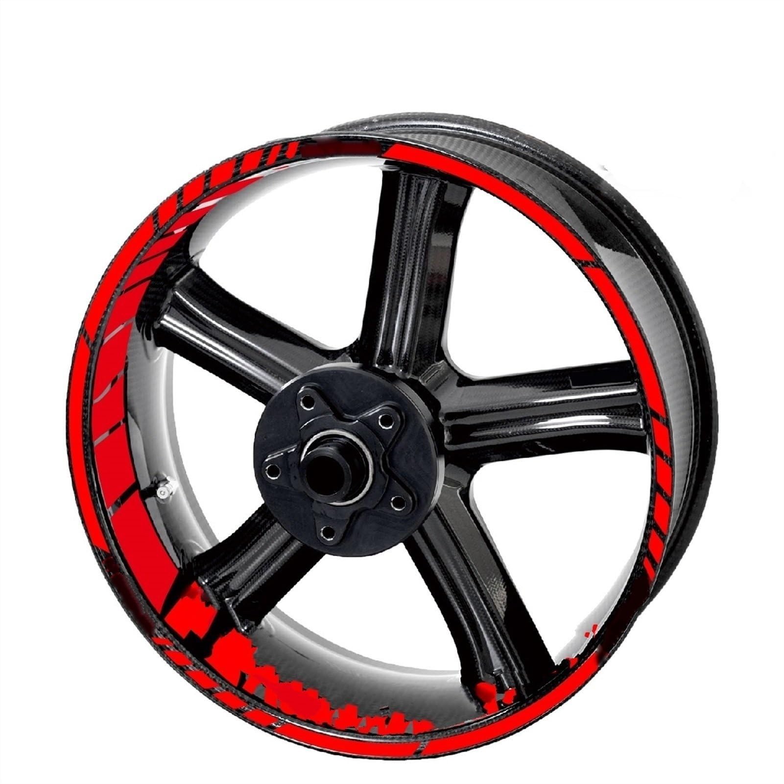Motorcycle Racing Equipment Wheel Tire Rim Decoration Adhesive Reflective Decal Sticker for Kawasaki Z750 Z800 Z900 Z1000 Decorative(Color21)