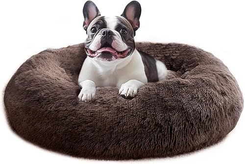 Miniatura 20 de JOLLYVOGUE Cama Calmante para Perros Pequeños - Cama para Perros Pequeños Lavable en Forma de Dona de 23 Pulgadas para Gatitos y Cachorros, Camas