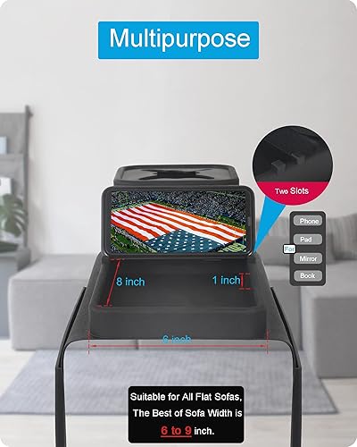 Miniatura 13 de Soporte para taza de sofá de silicona, bandeja antideslizante y antiderrames para reposabrazos, bandeja de silicona resistente a la suciedad para