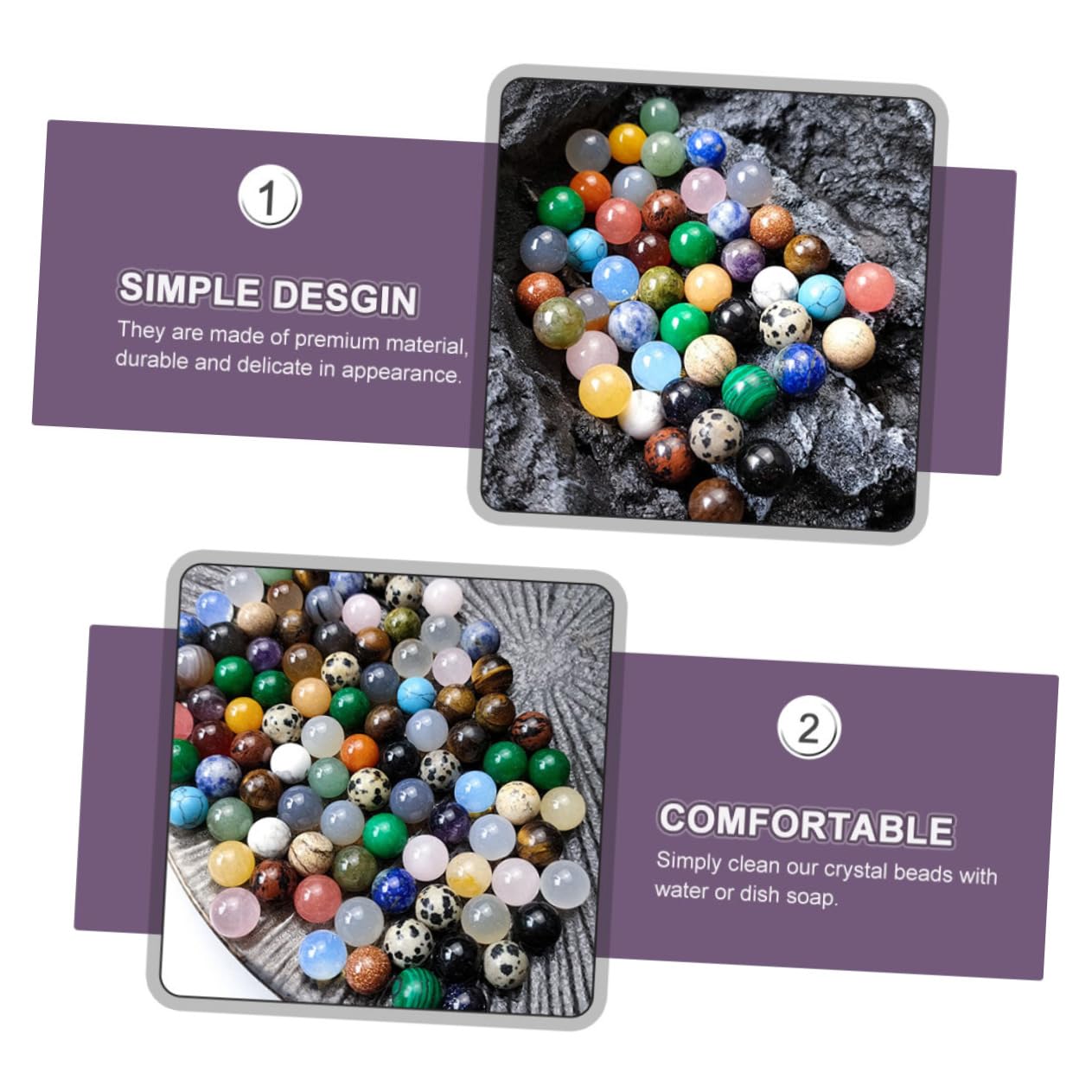 SHINEOFI 150pezzi Perline Colorate Cristallo Naturale Da Kit Per Creazione Gioielli Fai Da Te Per Braccialetti e Decorazioni Domestiche