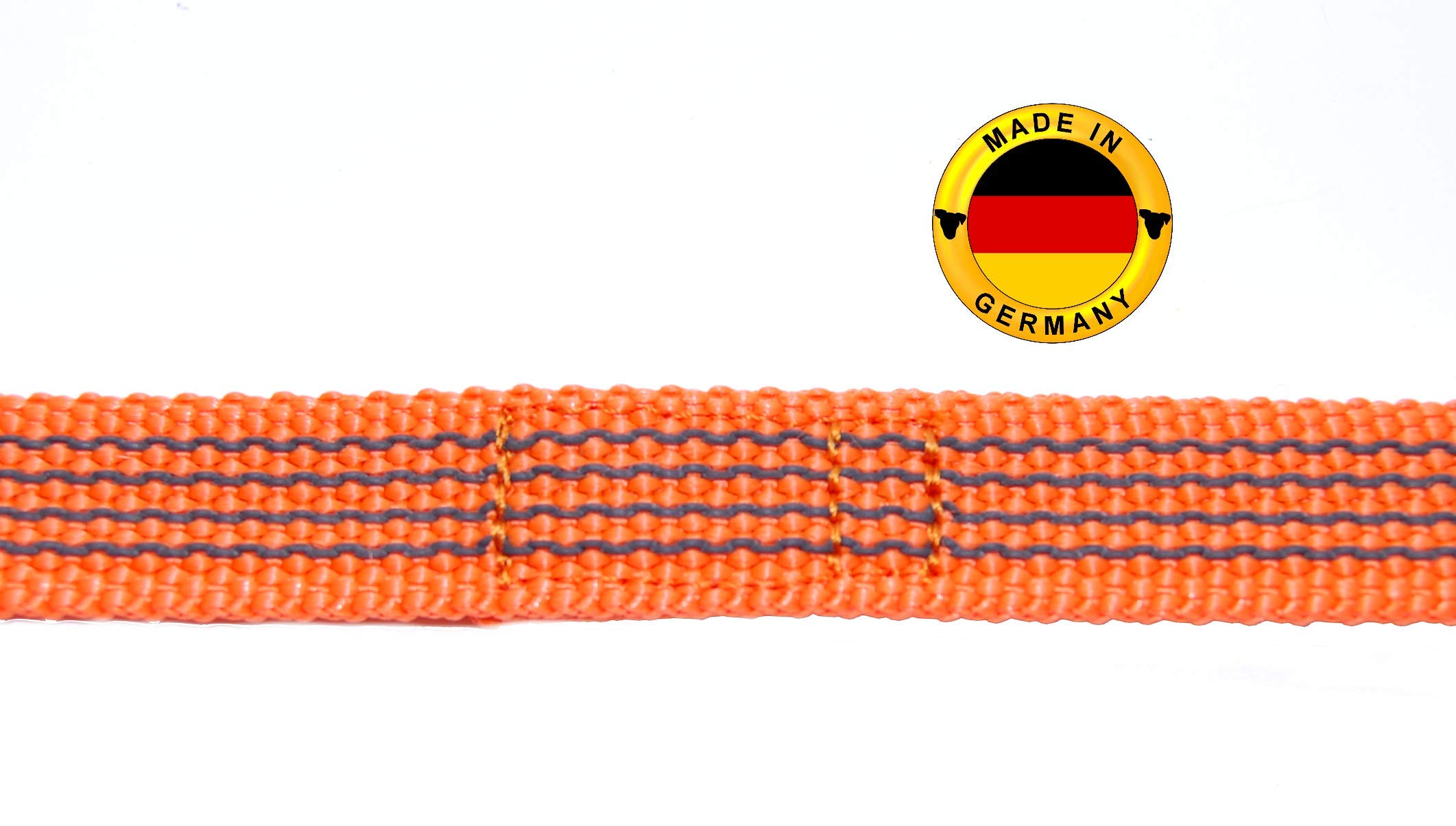 Dog Style Schleppleine Hund – Orange 30 Meter 20 mm – gummierte Trainingsleine mit Handschlaufe – rutschfest, strapazierfähig & wetterfest – ideal für Rückruftraining, Freilauf & Hundesport