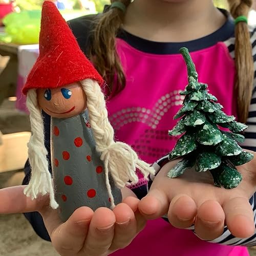 Miniatura 6 de GNIEMCKIN Peg People de madera de 3.5 pulgadas, 60 piezas, muñecas sin terminar en tamaños de estandarización, perfectas para arte y manualidades,