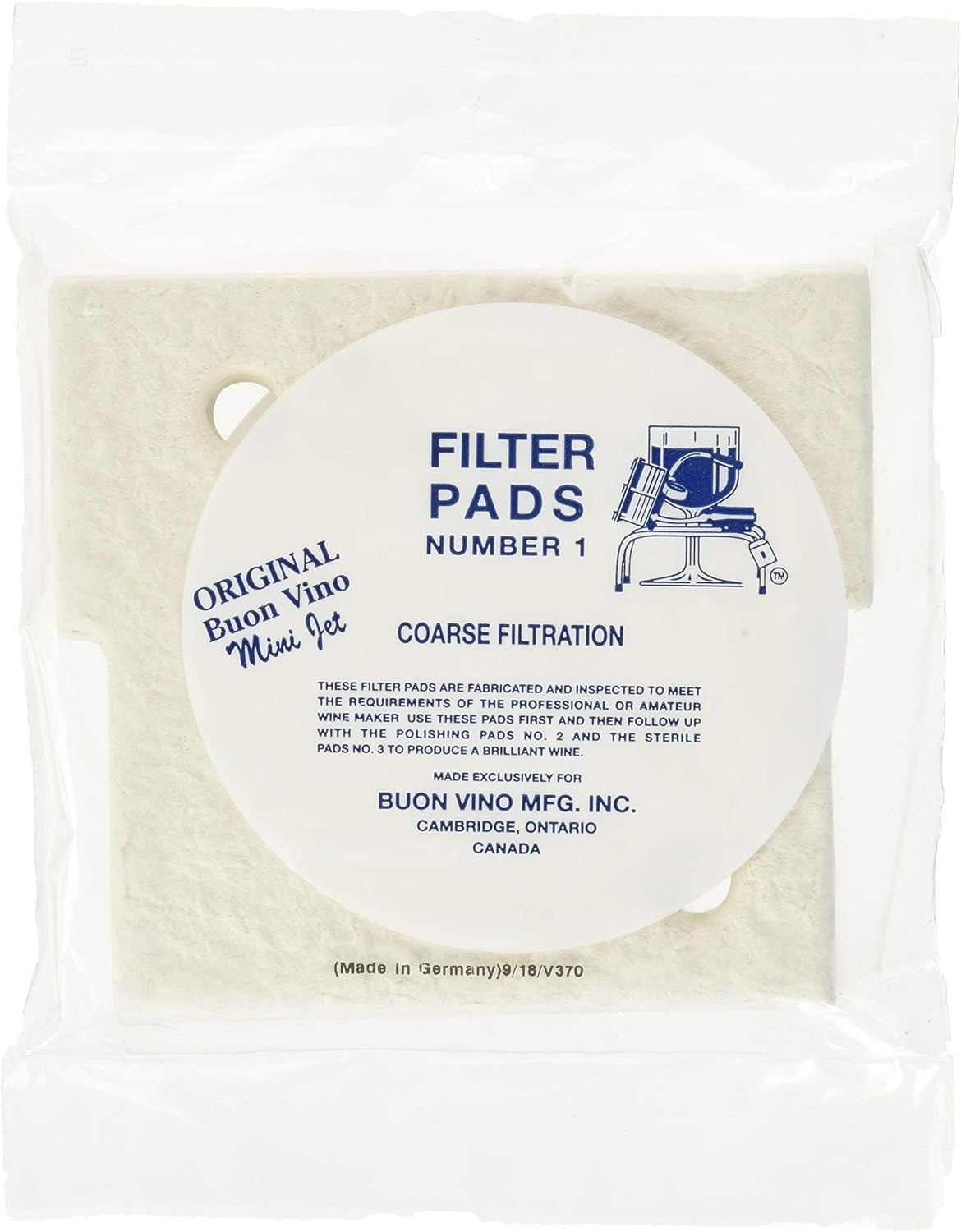 Buon Vino Wine Filter Pads (10 Packs) Mini Jet Multi Pack