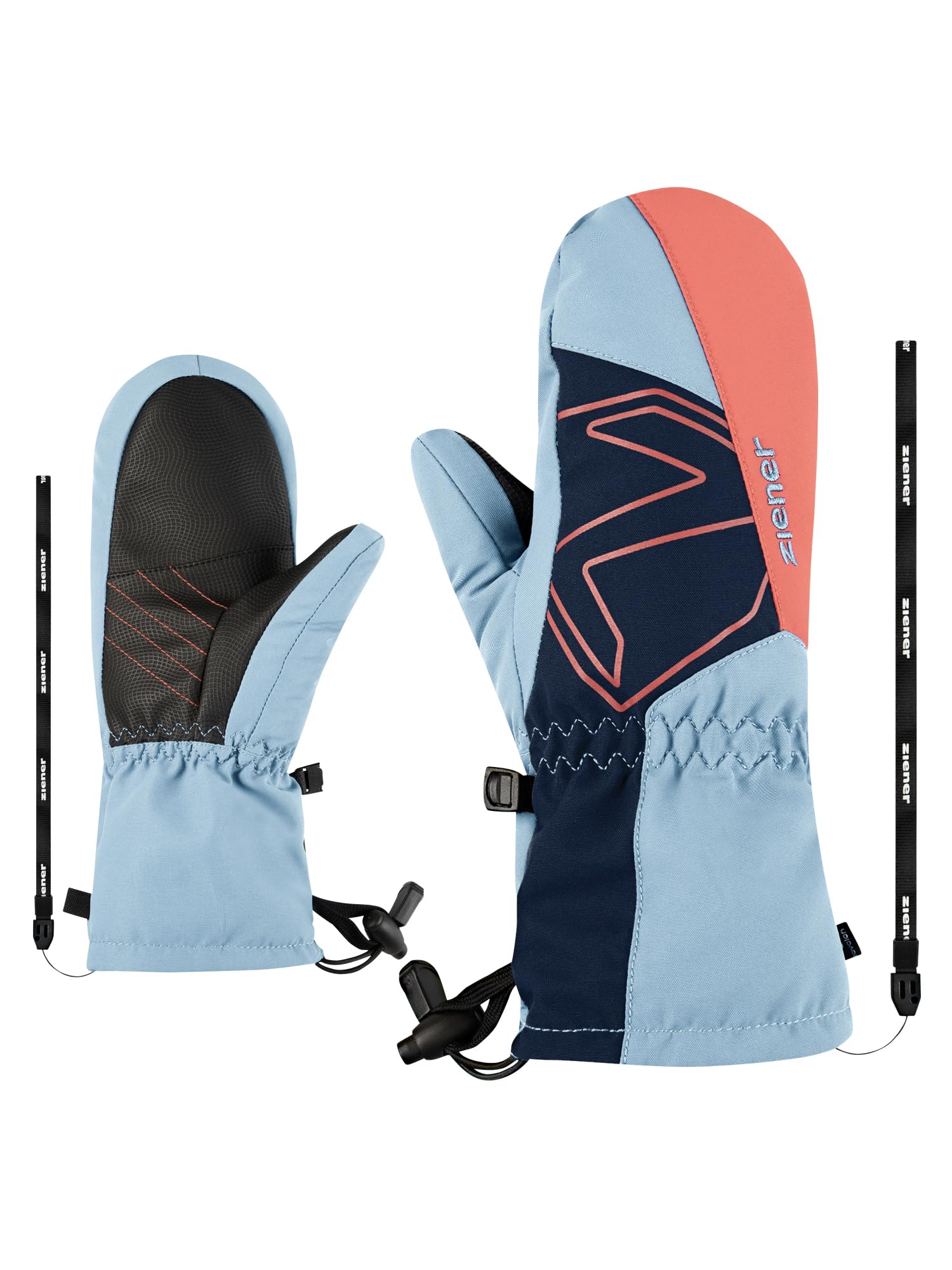 Ziener Lavalino-Z - Muffolo da sci per bambini, impermeabile, lana, extra caldo, Arctic Sky, 6