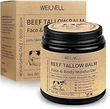 Beef Tallow Cream 120g, Beef Tallow for Skin - 100% Natural Grass Fed Animals for Face and Body, Deep Hydration, Fast Absorption, Ideal for All Skin Types