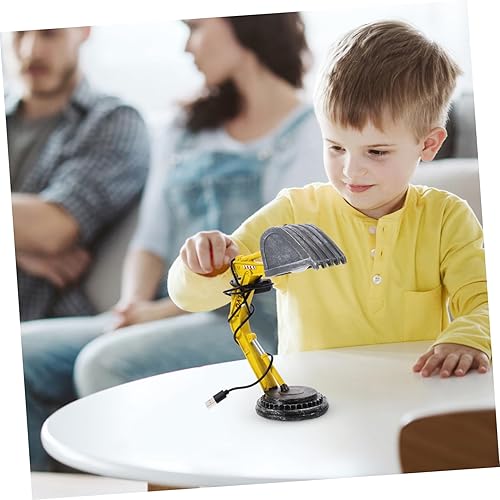 Miniatura 6 de DOITOOL Lámparas de escritorio de pie Lámpara de acento dormitorio luz de sueño Decoración de construcción para habitación de niños, excavadora, luz