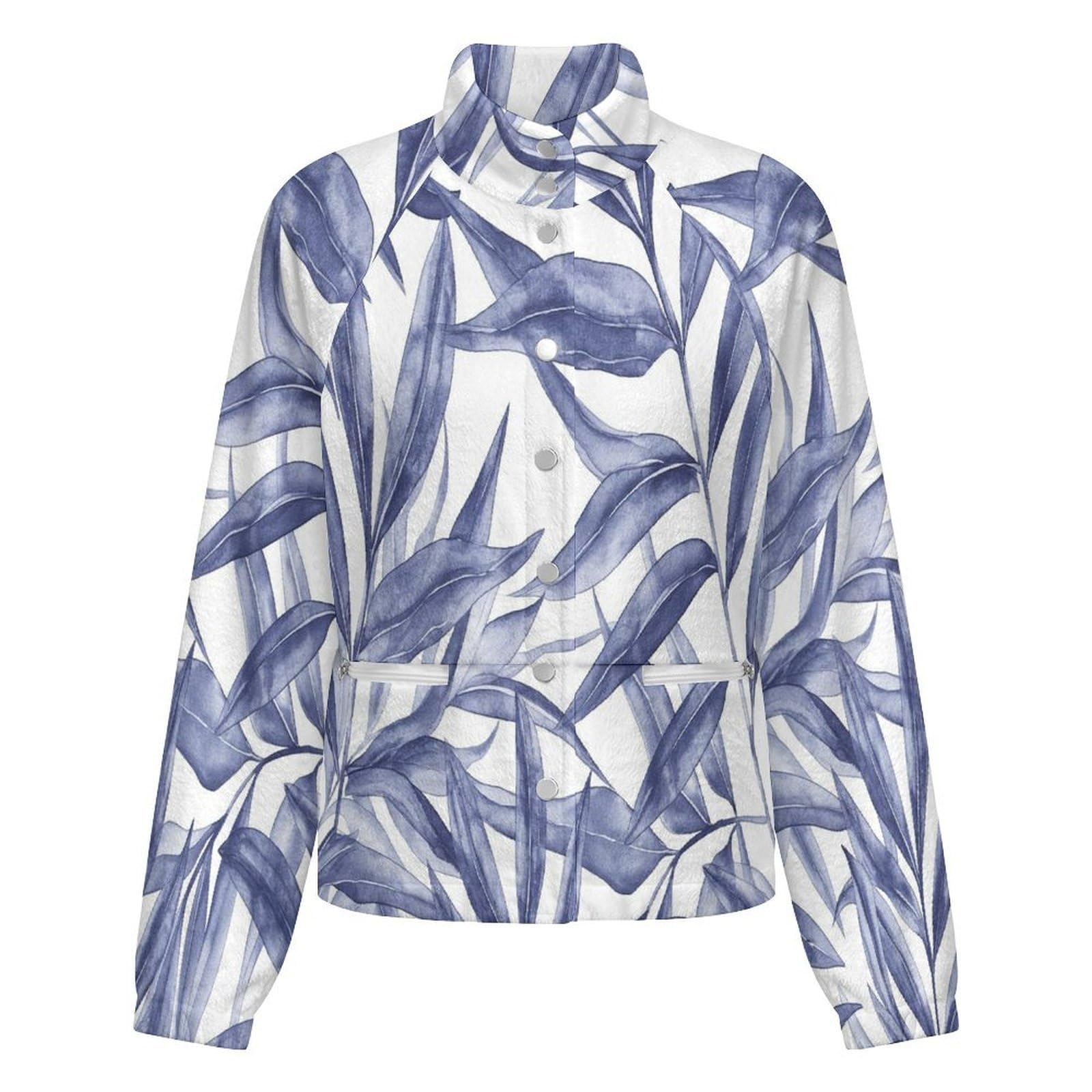OFFSUM Chaqueta Polar Para Mujer - Patrón De Hojasabrigo De Talla Grande Para Otoño E Invierno, Tops, Cárdigan, Ropa De Calle De Moda Para Exteriores, Resistente Al Viento, Ropa De Senderismo