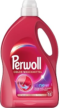 Perwoll 1 x 52 Wash Loads Mild Liquid Detergent | Gently Cleans and Renews Colors and Fibers | For all Colored Textiles | Color Detergent with Triple-Renew Technology