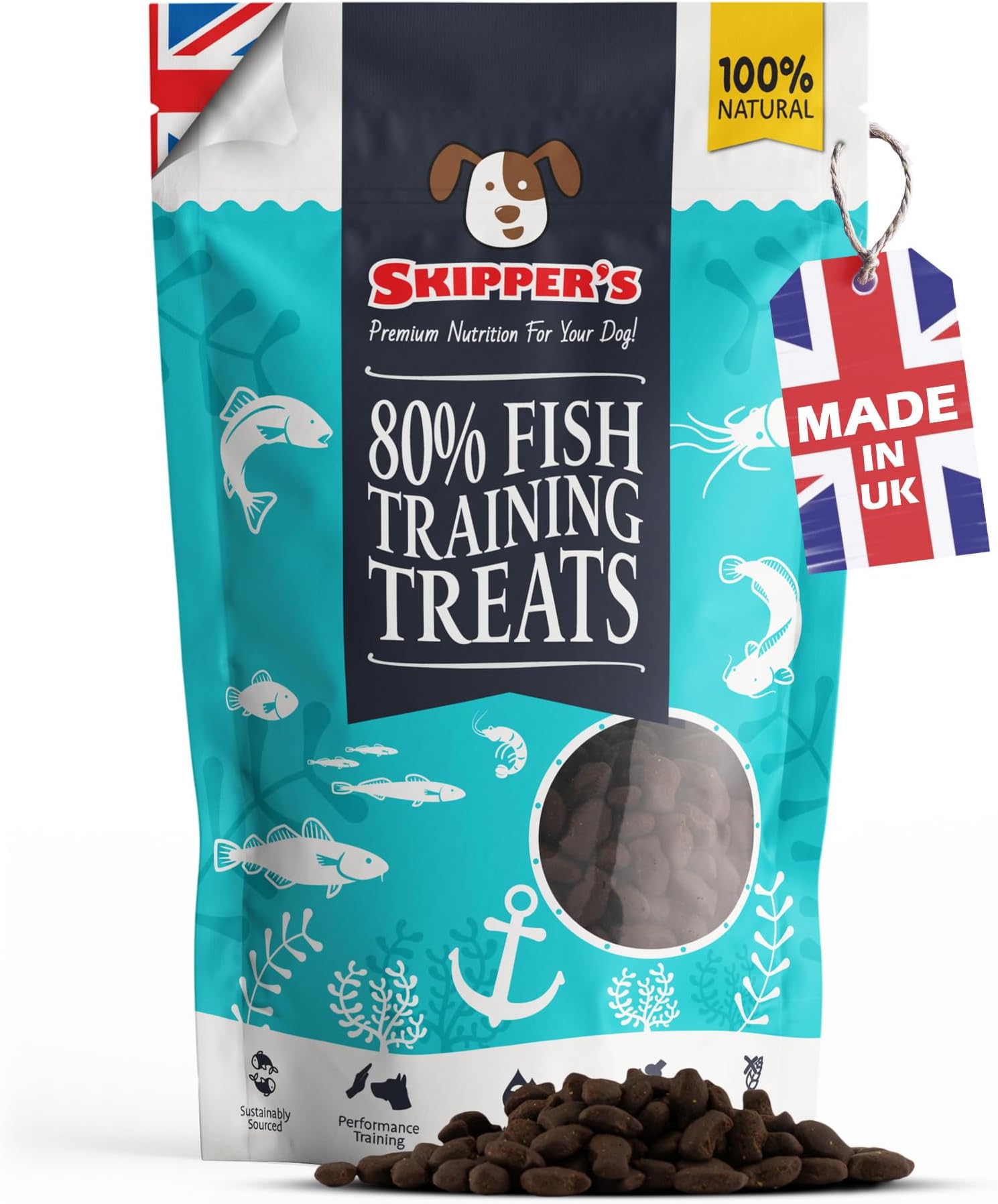 SKIPPER'S Training Treats for Dog Chews and Puppy Training Treats 500g - Source of Omega 3, Grain Free, Good for Digestion 100% Natural Ingredients No Additives