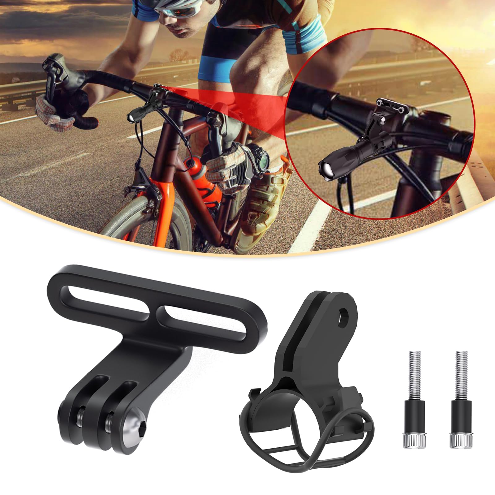 BIKOOCO Bike Handlebar Stem Mount Rack - Action Camera & GPS Computer Mount, Metal, Black