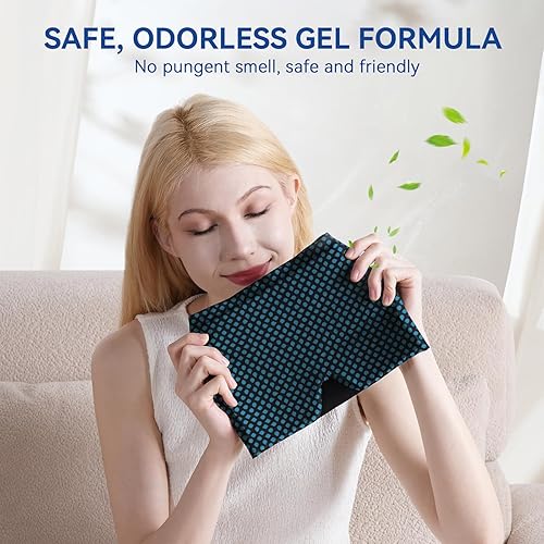 Vista 22 de KingPavonini Envoltura de cabeza de hielo, gorra ajustable para aliviar el dolor de cabeza de migraña con cordón, sombrero de migraña caliente/fría