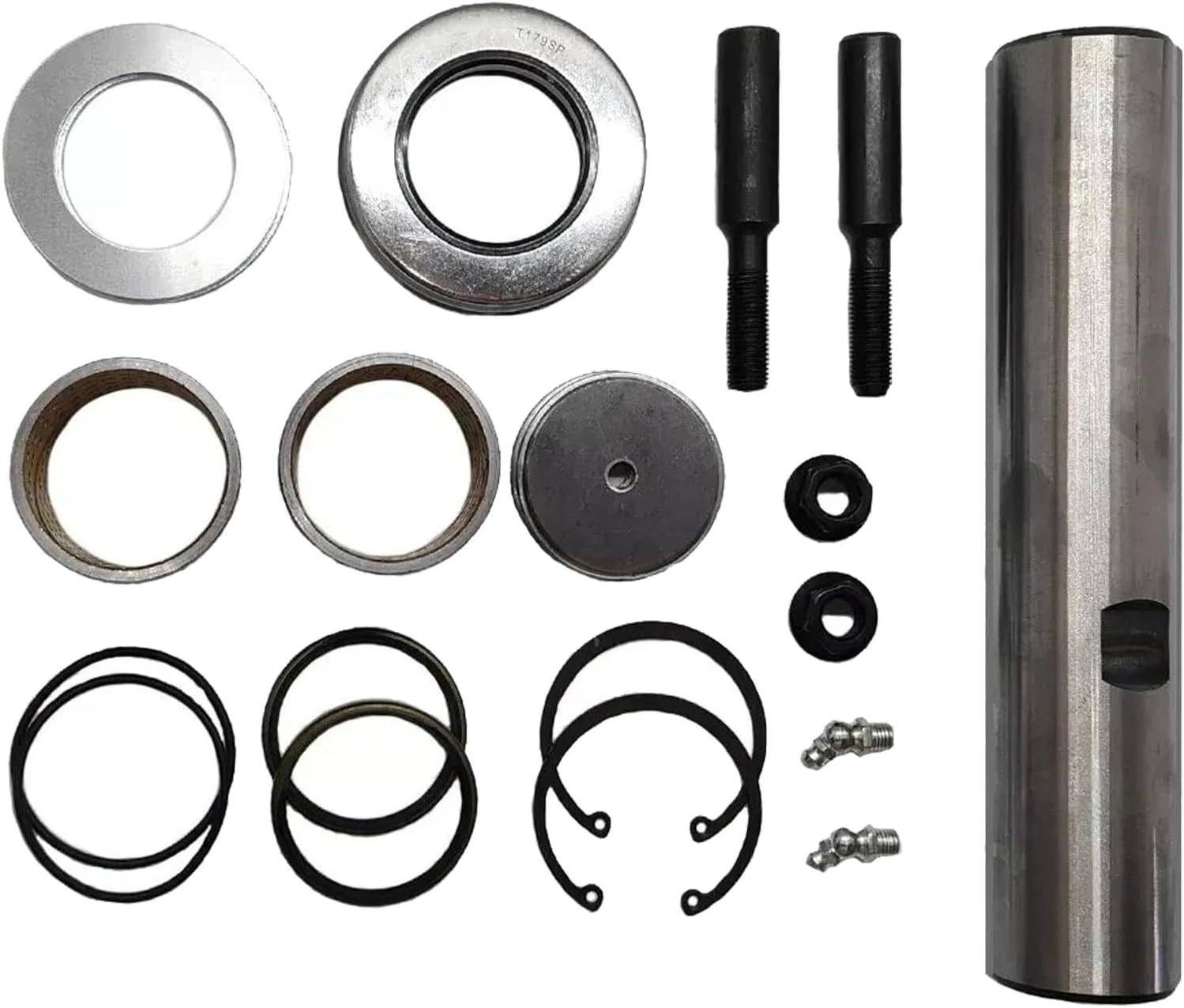 King Pin Set with Bearing and Bushing Compatible with Freightliner Cascadia Replaces P6073300119KZ P6073300019KZ