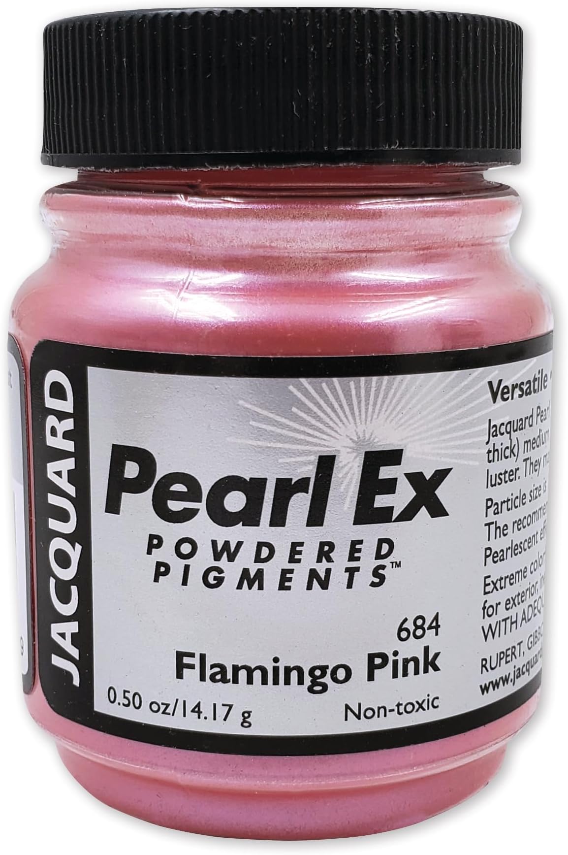 Pearl Ex Pigment Powder 0.5 oz Flamingo Pink - Loose Mica Powder for Epoxy Resin, Watercolors, Calligraphy Ink & Clay - Epoxy Pigment Powder - Epoxy Resin Color