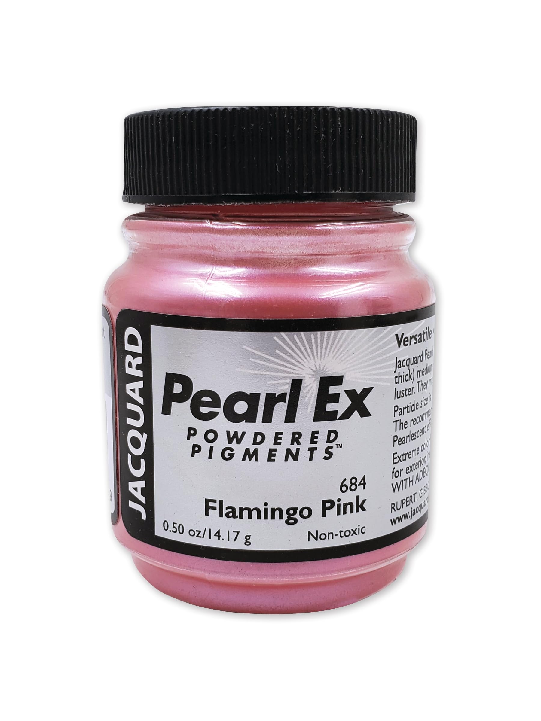 Pearl Ex Pigment Powder 0.5 oz Flamingo Pink - Loose Mica Powder for Epoxy Resin, Watercolors, Calligraphy Ink & Clay - Epoxy Pigment Powder - Epoxy Resin Color