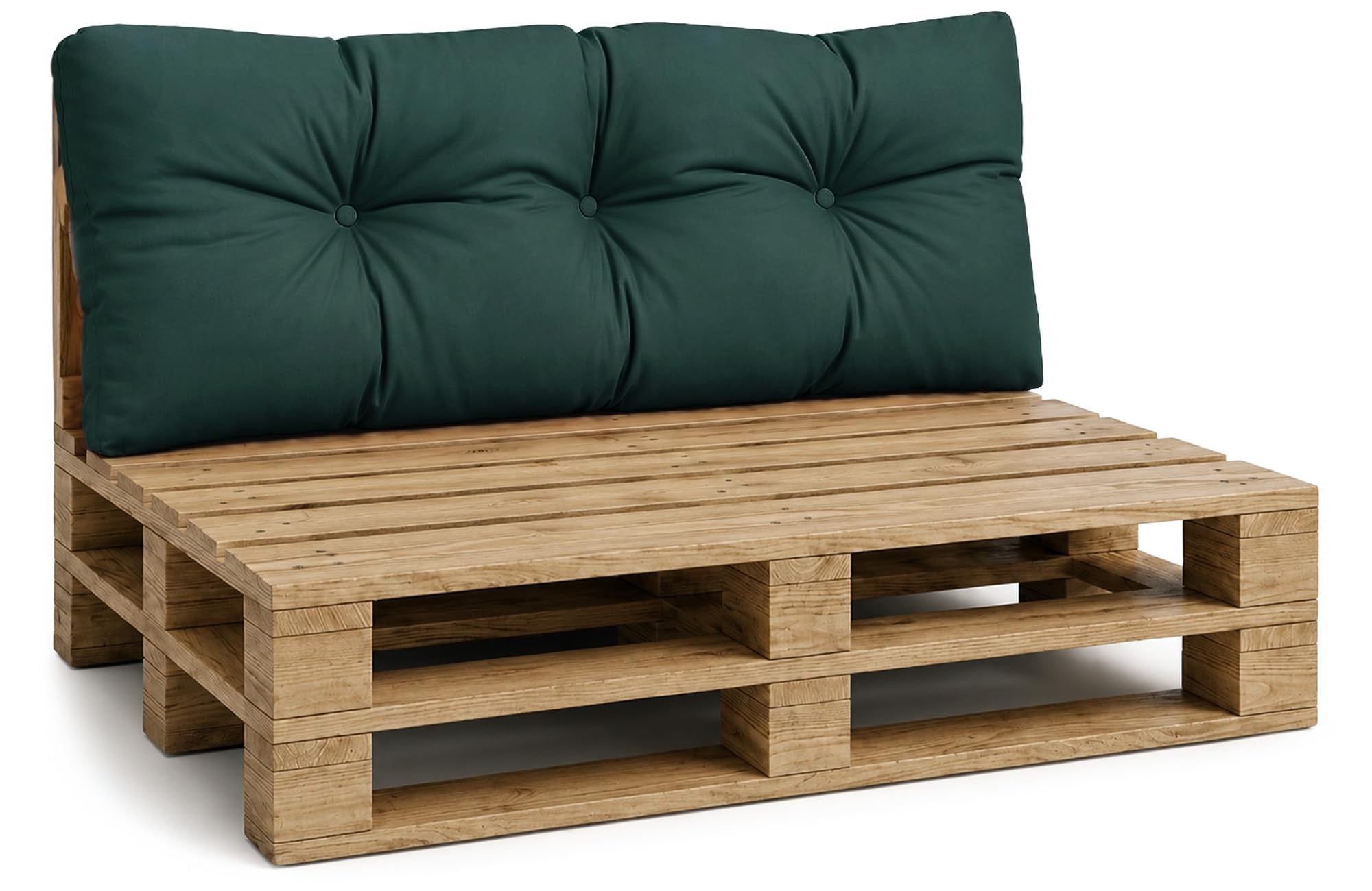 Amazinggirl Coussin Palette de Jardin Coussin de Dossier 120 x 40 cm - Coussins Exterieur et Interieur Gros Oreiller pour d'assise canapé Banc Balcon Banquette et terrasse 120 x 40 Vert