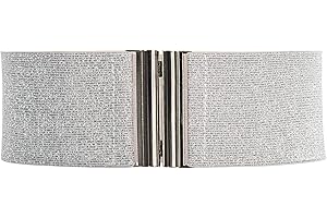 Wide Stretchy Vintage Waist Belt with Metal Buckle for Classy Formal Dresses CL409