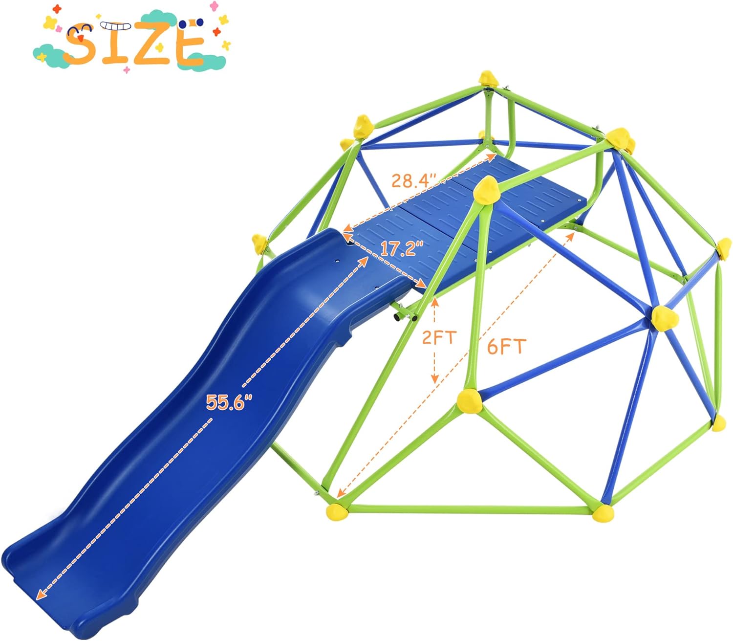 Buy Merax Climbing Dome with Slide, Indoor & Outdoor 6FT Climbing Dome
