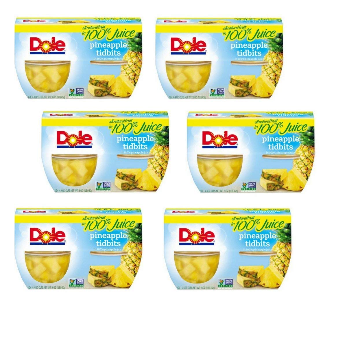 Dole Fruit Bowls, Pineapple Tidbits in 100 Pineapple
