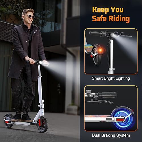Miniatura 96 de Caroma Scooter eléctrico para adultos, potente motor de 350 W/500 W/750 W, velocidad máxima de 20/25 millas por hora y rango de 18/25/30 millas
