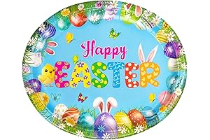 Fancy Land Easter Oval Paper Plates