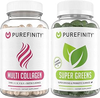 PUREFINITY Collagen Capsules + Super Greens Gummies Bundle