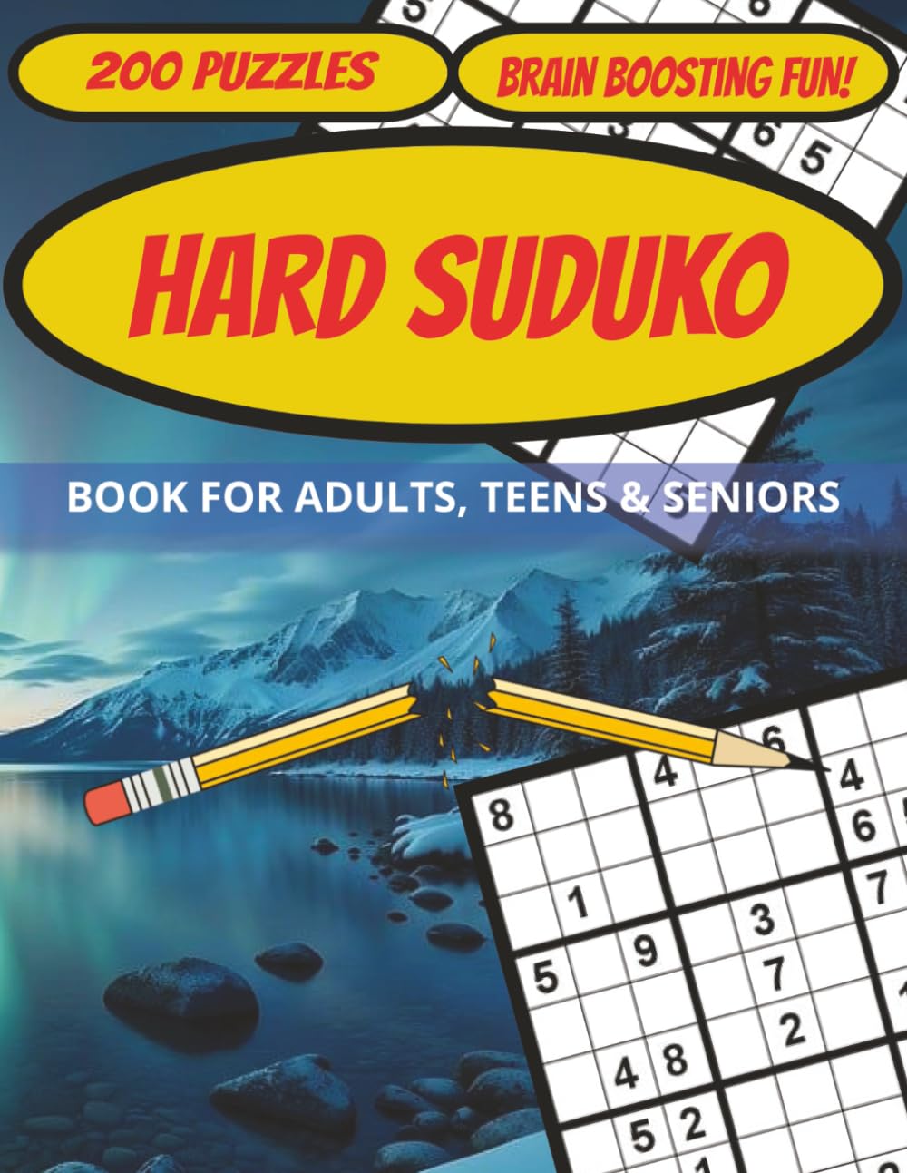 Suduko Puzzle Book: 200 Hard Level Puzzles with Solutions (Pickles Puzzle Books)