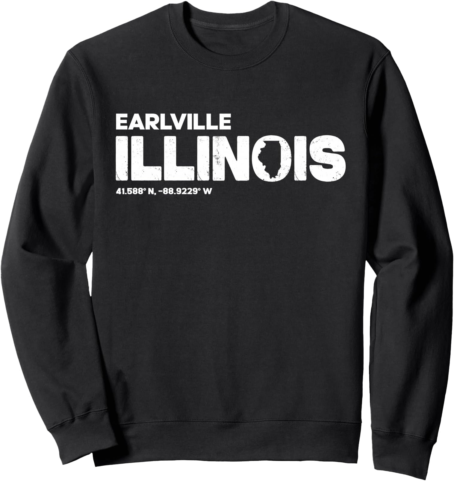 Earlville Illinois State Roots Typography Design Sweatshirt