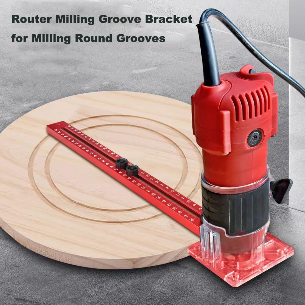 Support de rainure de fraisage 4 en 1, gabarit de coupe de cercle de défonceuse, guide de routeur multifonction pour couper des cercles et rainures de fraisage