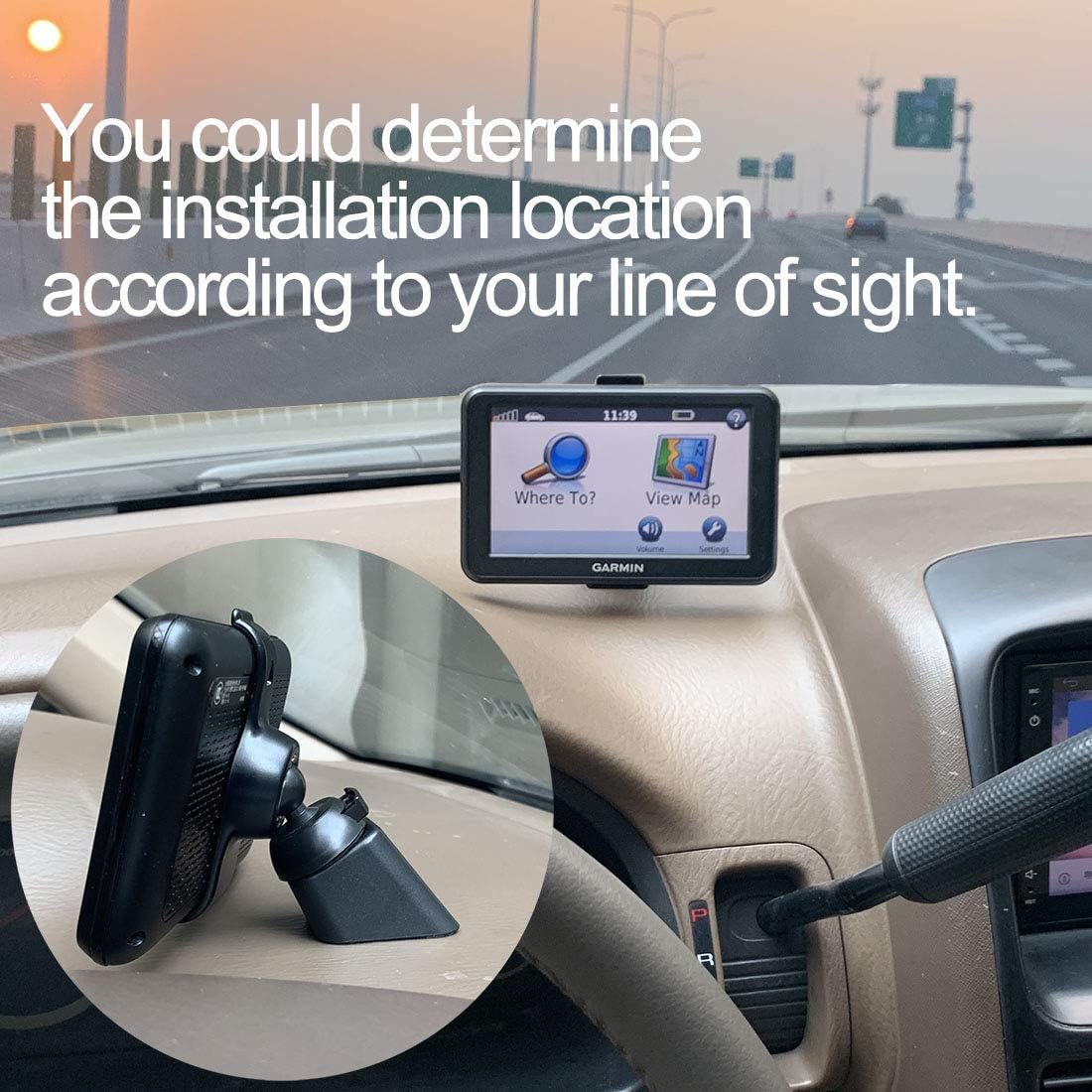 Garmin GPS Dashboard Mount, GPS Dash Mount Multifunctional Ball Plunger & Base, Flexible Installation for Dashboard, Mount for Garmin Nuvi GPS Replacement Base for Phone Mount (Pack of 2) : Electronics