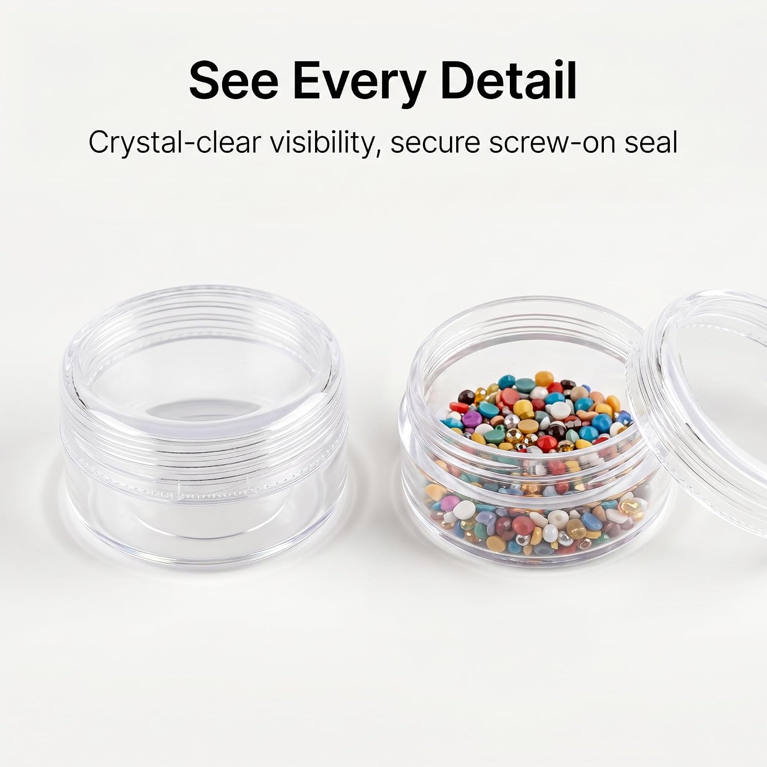 4 Pack 24 Grid Clear Plastic Jewelry Box Organizer with lids, 5D Diamond Embroidery Painting Accessories Storage Box,Small Bead Storage Containers for Bead Gem Nail Glitter Slime