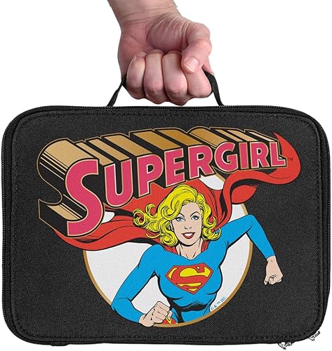 Miniatura 3 de LOGOVISION Superman - Lonchera Supergirl Supergirl y logotipo con aislamiento de lados suaves, bolsa de almuerzo reutilizable para trabajo escolar,