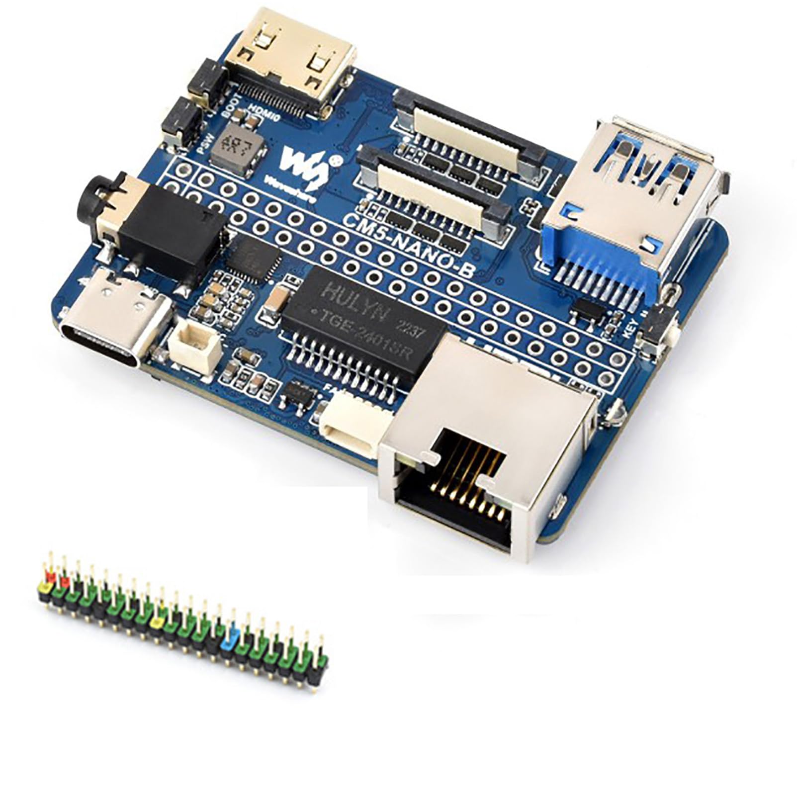 Nano Base Board (B) for Raspberry Pi CM5 | Compact Compute Module 5 Base Board | Same Size as CM5 | Multi-Interface Design | Ideal for Evaluation & Integration