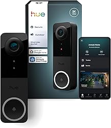Philips Hue Sonnette vidéo filaire Secure, caméra 2K gran…