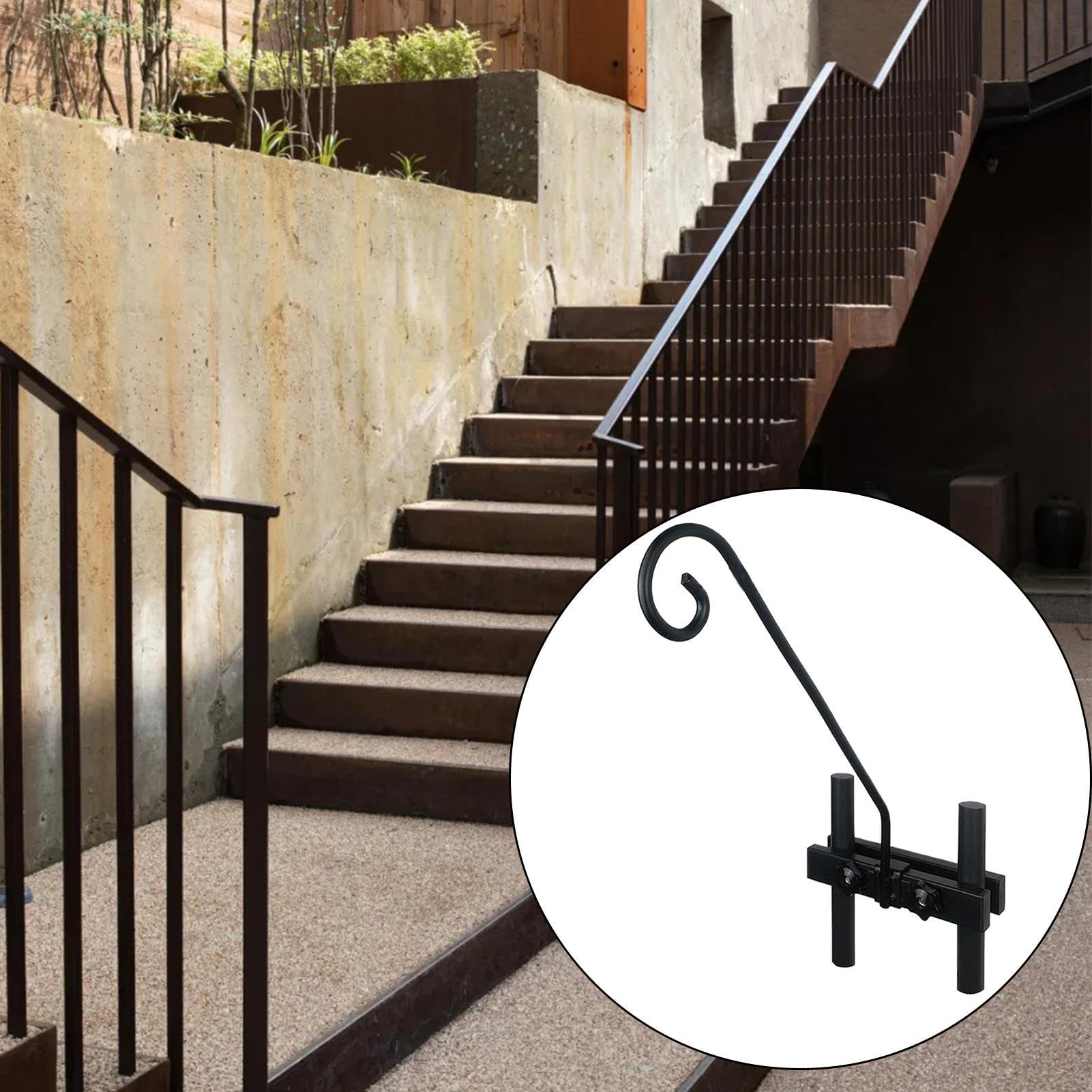 Ganci da pastore esterno resistenti supporto metallico per balcone giardino cortile