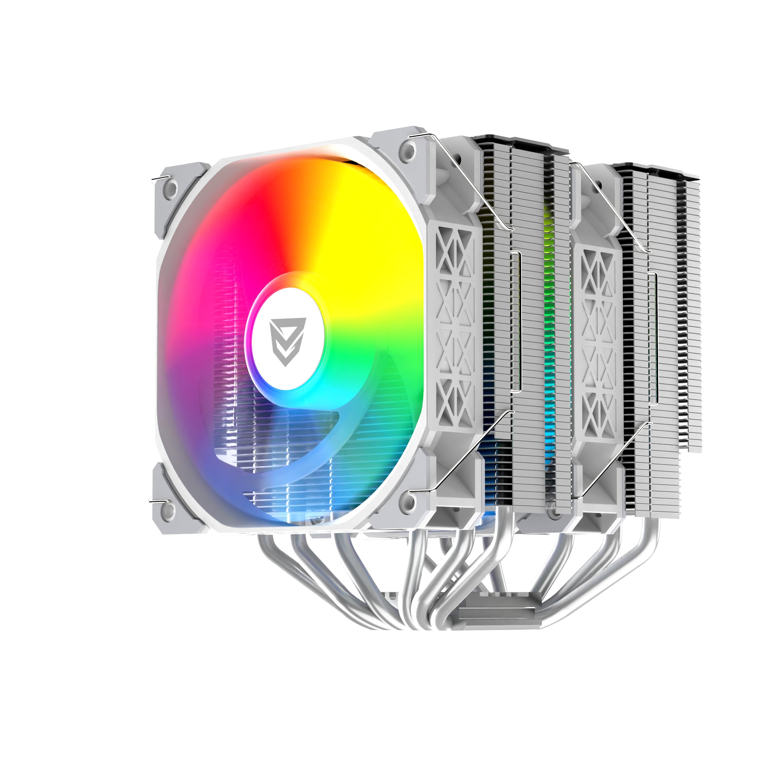 Nfortec Sculptor X2 disipador CPU ARGB 240W TDP doble ventilador 120mm Intel AMD blanco
