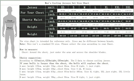 Men's Cycling Jersey Shorts Sets Bike Clothing Suit Short Sleeve Road Bicycle Biking Clothes Black Cyclist Uniform