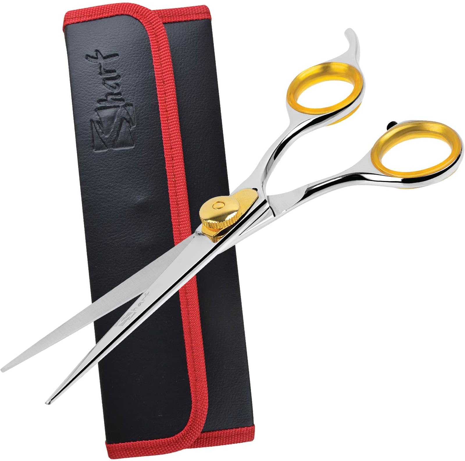 Sharf Gold Touch Pet Grooming Shear, 6.5 Inch Straight Grooming Scissors,