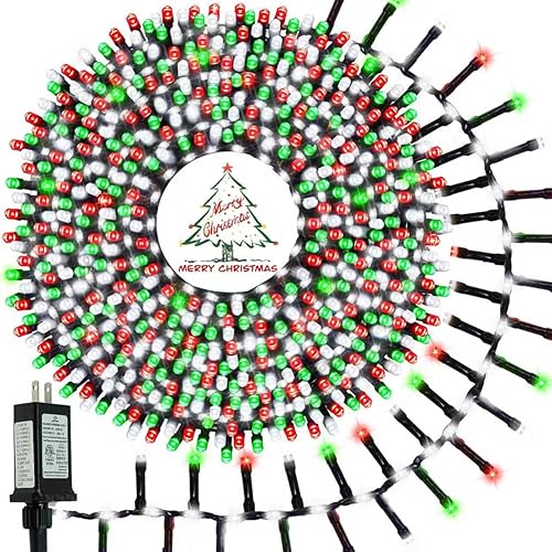 Miniatura 13 de Luces de Navidad Inteligentes Controladas por Voz para Exteriores, 75.8 pies, 200 Luces LED de Cadena Extensibles con 7 Comandos de Voz, 12 Modos y
